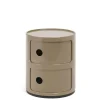 Kartell Componibili Container mit zwei Fächern Taupe- Beistelltische