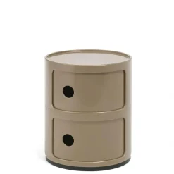 Kartell Componibili Container mit zwei Fächern Taupe- Beistelltische