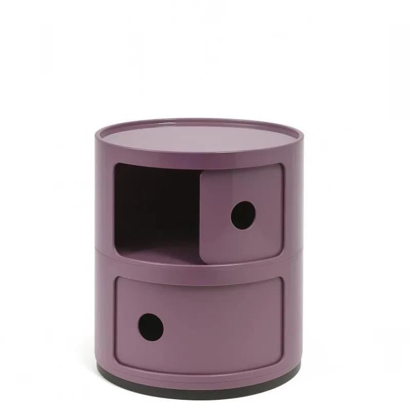 Kartell Componibili Container mit zwei Fächern Violett- Beistelltische