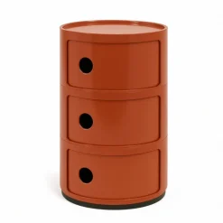 Kartell Componibili Container mit drei Fächern Orange- Beistelltische