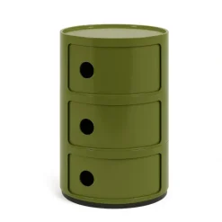 Kartell Componibili Container mit drei Fächern Grün- Beistelltische