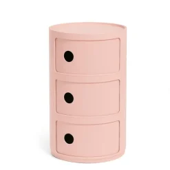 Kartell Componibili Container mit drei Fächern Bio Rosa- Beistelltische