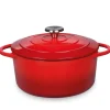 Küchenprofi Provence Bratentopf Rund Rot 24 cm- Kochgeschirr