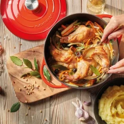 Küchenprofi Provence Bratentopf Rund Rot 24 cm- Kochgeschirr