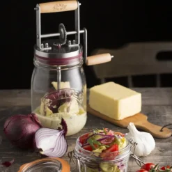 Kilner Butterfass mit Drehkurbel 1000 ml- Küchenhelfer