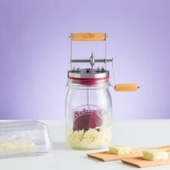 Kilner Butterfass mit Drehkurbel 1000 ml- Küchenhelfer