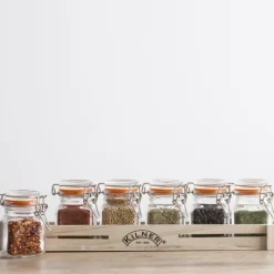 Kilner Gewürzgläser im Holzkasten 6er Set- Aufbewahrung (3)