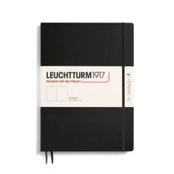 Leuchtturm1917 Notizbuch Master Slim A4+ Hardcover Schwarz Blanko- Schreibwaren