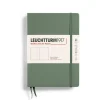 Leuchtturm1917 Notizbuch Medium A5 Hardcover Olive Blanko- Schreibwaren