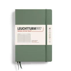 Leuchtturm1917 Notizbuch Medium A5 Hardcover Olive Liniert- Schreibwaren