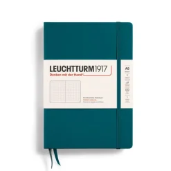 Leuchtturm1917 Notizbuch Medium A5 Hardcover Pacific Green Dotted- Schreibwaren