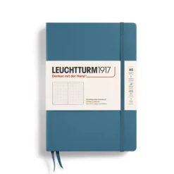 Leuchtturm1917 Notizbuch Medium A5 Hardcover Stone Blue Dotted- Schreibwaren