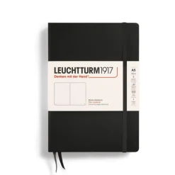 Leuchtturm1917 Notizbuch Medium A5 Hardcover Schwarz Blanko- Schreibwaren