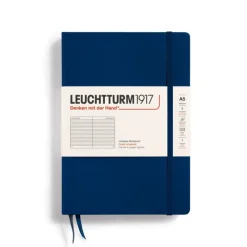 Leuchtturm1917 Notizbuch Medium A5 Hardcover Marine Liniert- Schreibwaren
