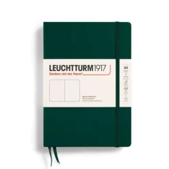 Leuchtturm1917 Notizbuch Medium A5 Hardcover Forest Green Blanko- Schreibwaren