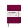 Leuchtturm1917 Wochenkalender 2026 & Notizbuch Master A4+ Hardcover Port Red Liniert- Schreibwaren