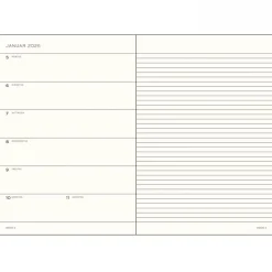 Leuchtturm1917 Wochenkalender 2026 & Notizbuch Master A4+ Hardcover Port Red Liniert- Schreibwaren