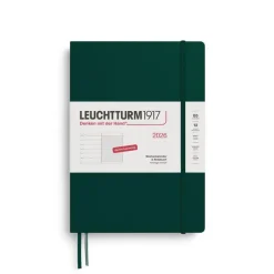 Leuchtturm1917 Wochenkalender 2026 Composition B5 Hardcover Forest Green- Schreibwaren