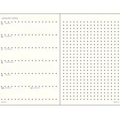 Leuchtturm1917 Wochenkalender 2026 & Notizbuch Dotted Medium A5 Hardcover Schwarz- Schreibwaren