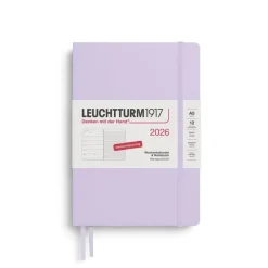 Leuchtturm1917 Wochenkalender 2026 & Notizbuch Medium A5 Hardcover Lilac- Schreibwaren