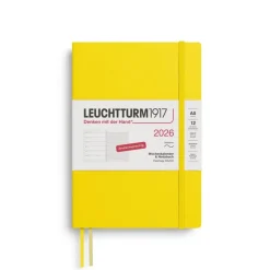 Leuchtturm1917 Wochenkalender 2026 & Notizbuch Medium A5 Softcover Zitrone- Schreibwaren