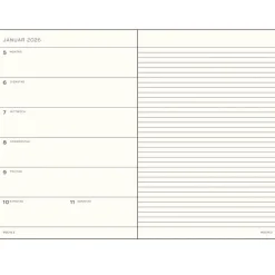 Leuchtturm1917 Wochenkalender 2026 & Notizbuch Medium A5 Softcover Zitrone- Schreibwaren