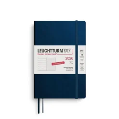 Leuchtturm1917 Wochenkalender 2026 & Notizbuch Paperback B6+ Softcover Deep Sea- Schreibwaren