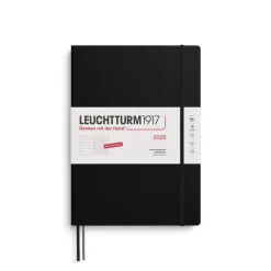 Leuchtturm1917 Wochenkalender 2026 & Notizbuch Master A4+ Hardcover Schwarz Liniert- Schreibwaren