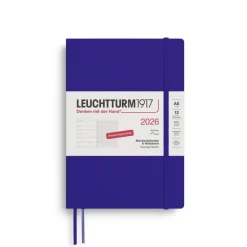 Leuchtturm1917 Wochenkalender 2026 & Notizbuch Medium A5 Softcover Ink- Schreibwaren