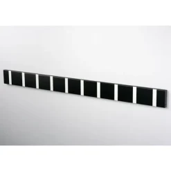 LoCa Knax Waagerechte Garderobenleiste 10 Haken Schwarz- Garderoben