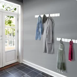 LoCa Knax Waagerechte Garderobenleiste 10 Haken Schwarz- Garderoben