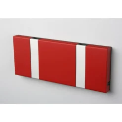 LoCa Knax Waagerechte Garderobenleiste 2 Haken Imperialrot- Garderoben