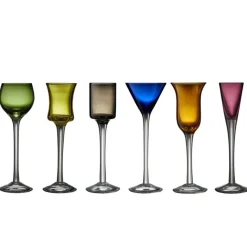 Lyngby Glas Coloured Schnapsglas 6er Set- Spirituosengläser