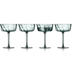 Lyngby Glas Vienna Champagnerschale Grün 4er Set- Champagnergläser