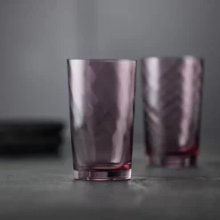 Lyngby Glas Vienna Highballglas Purple 4er Set- Spirituosengläser