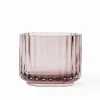 Lyngby Teelichthalter Klein Glas Burgunder- Kerzenhalter