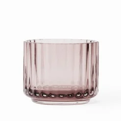 Lyngby Teelichthalter Klein Glas Burgunder- Kerzenhalter