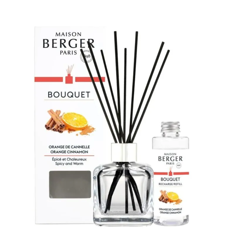 Maison Berger Paris Maison Berger Bouquet mit Nachfüller Genüssliche Orange-Zimt-Aroma 100 ml- Diffuser