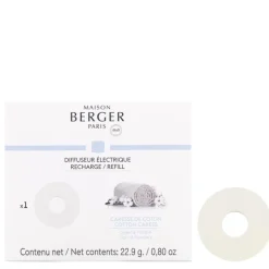 Maison Berger Paris Maison Berger Keramik-Nachfüller zu portablem E-Diffuser Zarte Baumwollblüte- Nachfüller & Stäbchen