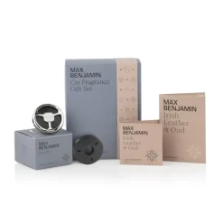 Max Benjamin Luxus Auto-Geschenkset Dodici / Irish Leather & Oud- Schrank- & Autodüfte