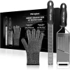 Microplane Gourmet Reiben Set mit Schutzhandschuh- Küchenhelfer