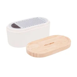 Microplane Handreibe mit Auffangbehälter Kaschmir- Küchenhelfer