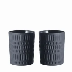 Nachtmann Ethno Whiskybecher Mattschwarz 2er Set- Spirituosengläser