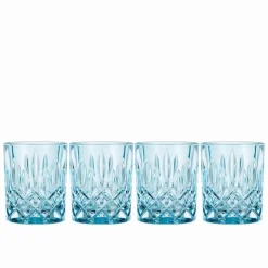 Nachtmann Noblesse Whiskybecher Aqua 4er Set- Spirituosengläser