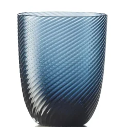 NasonMoretti Idra Wasserglas Dunkelblau Rigadin Ritorto- Wassergläser