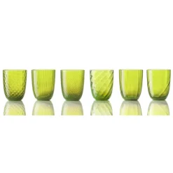NasonMoretti Idra Wasserglas Limongrün Sortierung- Wassergläser