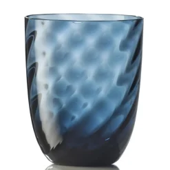 NasonMoretti Idra Wasserglas Dunkelblau Ottico Torse- Wassergläser