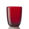 NasonMoretti Idra Wasserglas Rot Rigadin Ritorto- Wassergläser