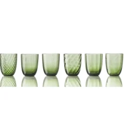 NasonMoretti Idra Wasserglas Flaschengrün Lente- Wassergläser