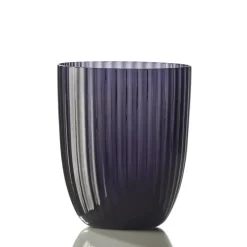 NasonMoretti Idra Wasserglas Dunkellila Rigadin- Wassergläser